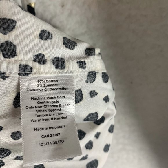 Talbots Shirt‎ Womens 8 Leopard Metallic Long Sleeve Non-Iron Button Up 7613 - Picture 5 of 7